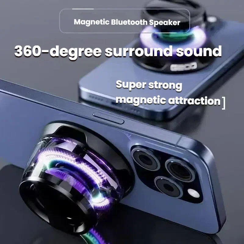 Portable Bluetooth Speaker HECATE G200 RGB Lighting Magnetic Speaker BT5.3 Mini Sound Box 7 Hours Playback Phone Holder