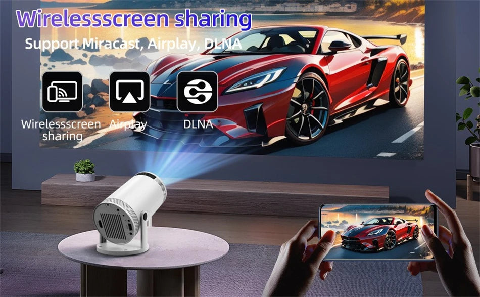 Clearance Sale- KaiAqua FY300 Mini Projector 4K 200ANSI BT5.0 720P Cinema Outdoor Portable Projetor  2000Lumens