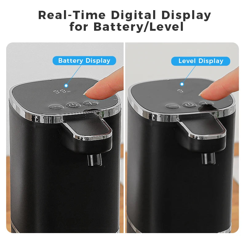 Induction Hand Sanitizer, Automatic Soap Liquid Dispenser, Foam Hand Washing Machine, 400ml Liquid Rechargeable Bathroom Hand Sanitizer