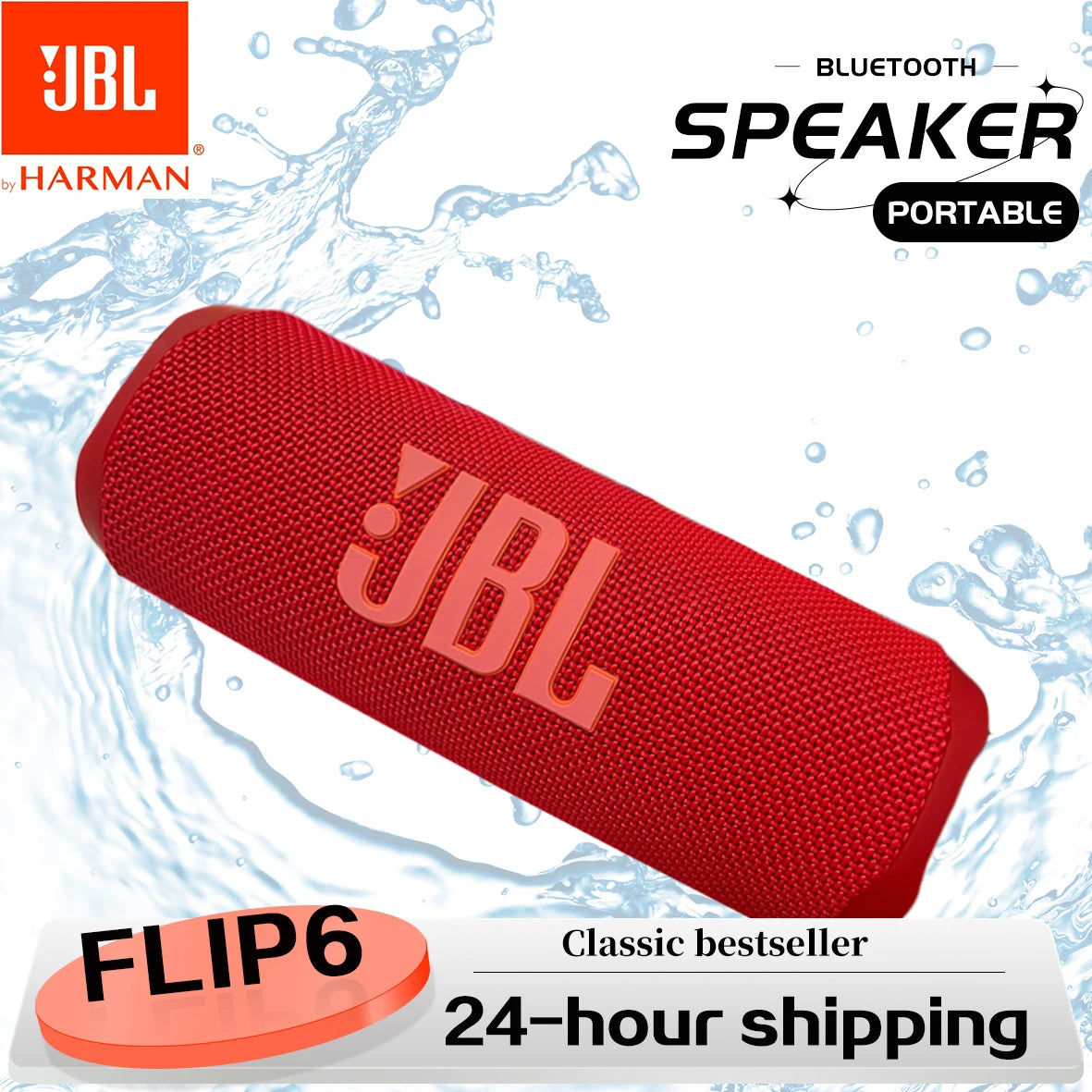 Original JBL FLIP 6 Bluetooth Speaker FLIP6 Portable IPX7 Waterproof Outdoor Stereo Bass Music Track Speaker Independent Tweeter