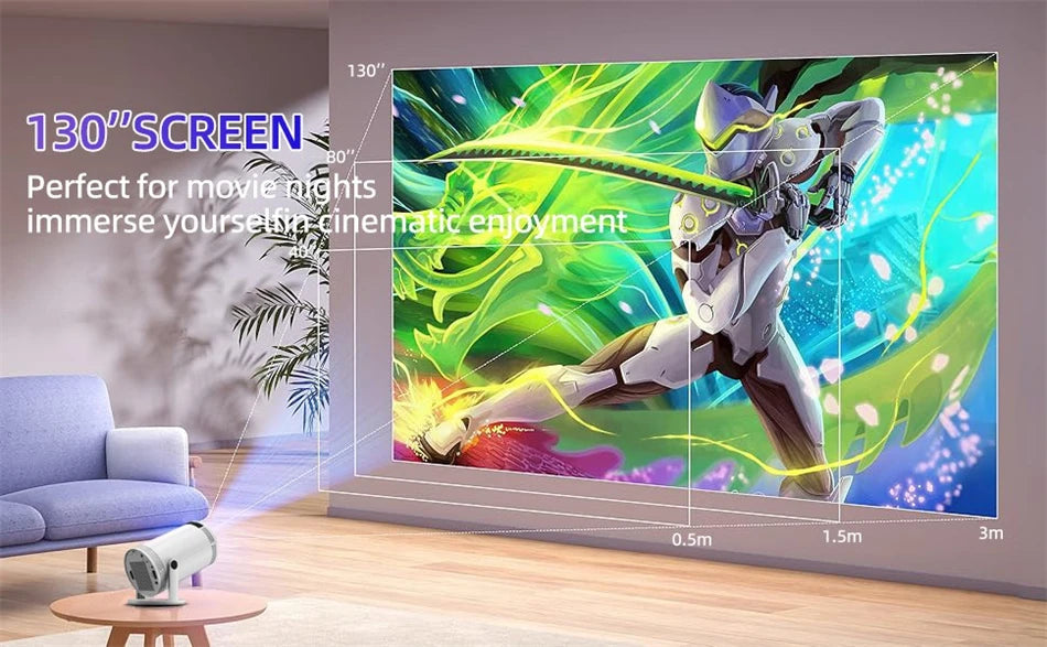 Clearance Sale- KaiAqua FY300 Mini Projector 4K 200ANSI BT5.0 720P Cinema Outdoor Portable Projetor  2000Lumens