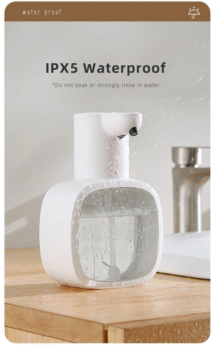 Induction Hand Sanitizer, Automatic Soap Liquid Dispenser, Foam Hand Washing Machine, 400ml Liquid Rechargeable Bathroom Hand Sanitizer