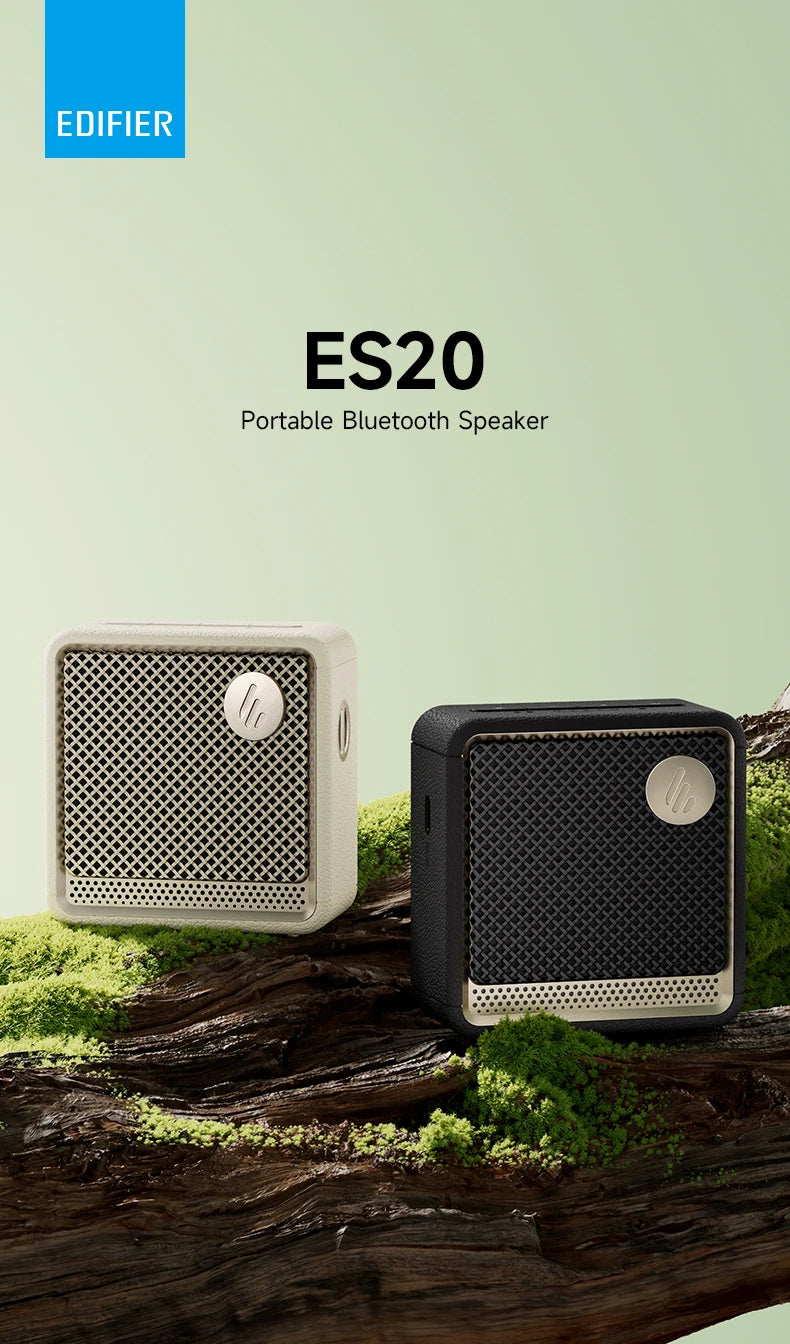 Edifier ES20 Portable Bluetooth Speaker Wireless Speaker IP67 Waterproof Light Effects Outdoor Speakers Deep Bass with Mic