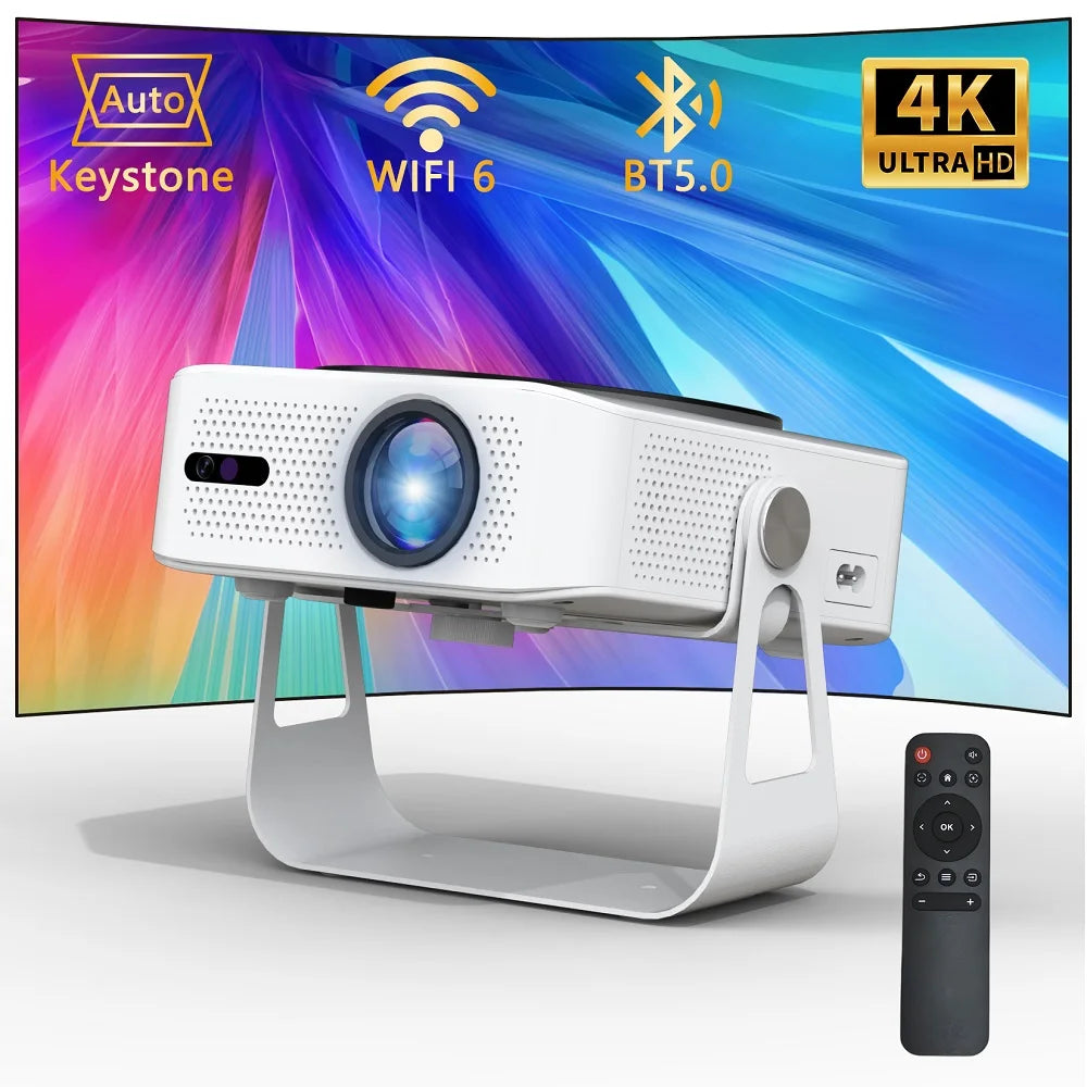 4K Auto Focus Portable Home Cinema Auto Keystone Projector FHD Dual Band WiFi BT Remote Control Home Theater Outdoor Projetor