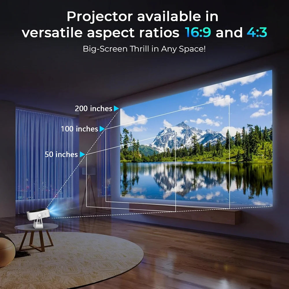 4K Auto Focus Portable Home Cinema Auto Keystone Projector FHD Dual Band WiFi BT Remote Control Home Theater Outdoor Projetor
