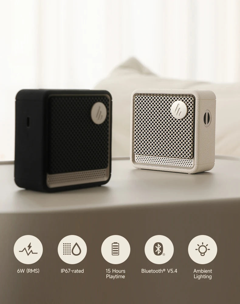Edifier ES20 Portable Bluetooth Speaker Wireless Speaker IP67 Waterproof Light Effects Outdoor Speakers Deep Bass with Mic