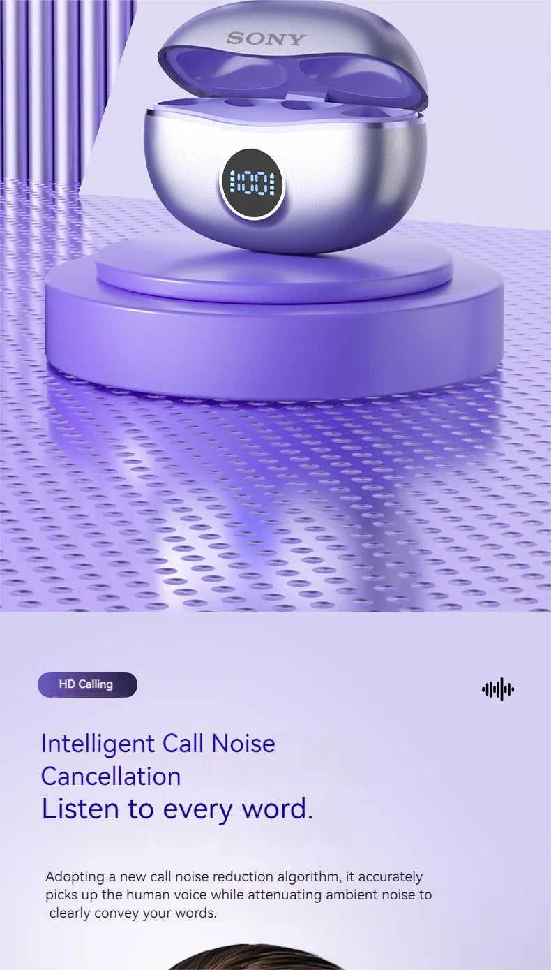 Original SONY Ear clip OWS Wireless Bluetooth Ear Clip Headphones sports Gaming Headset HIFI Surround Sound Earbuds With Mic