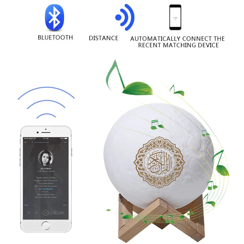 Bright Quran Azan Muslim Koran Bluetooth Speaker Portable Night Light Holy Lamp Sound Box Music Wireless Caixa De Som Bocina Mp3