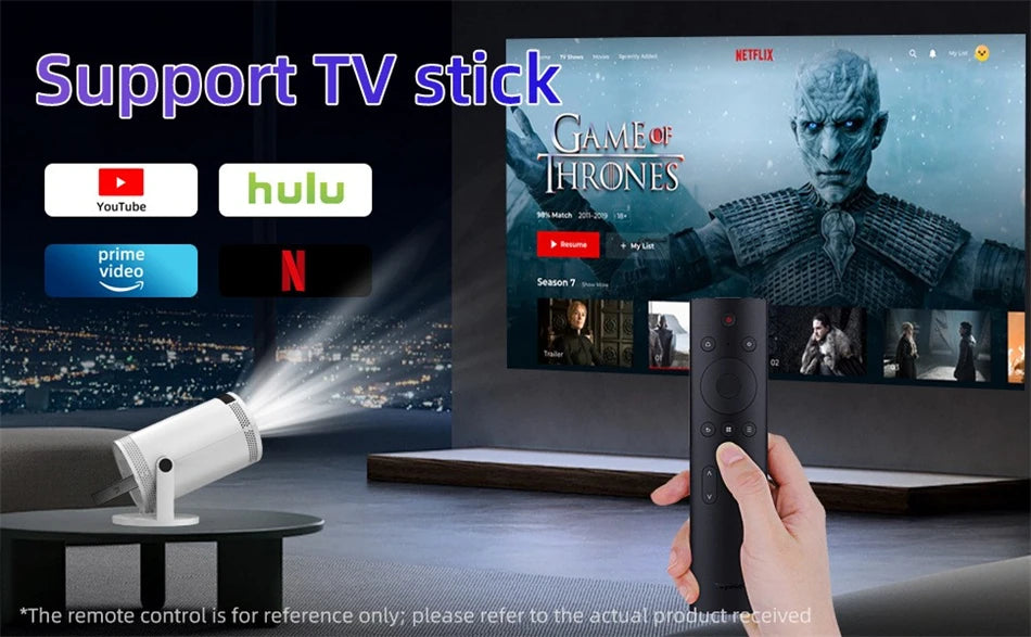 Clearance Sale- KaiAqua FY300 Mini Projector 4K 200ANSI BT5.0 720P Cinema Outdoor Portable Projetor  2000Lumens