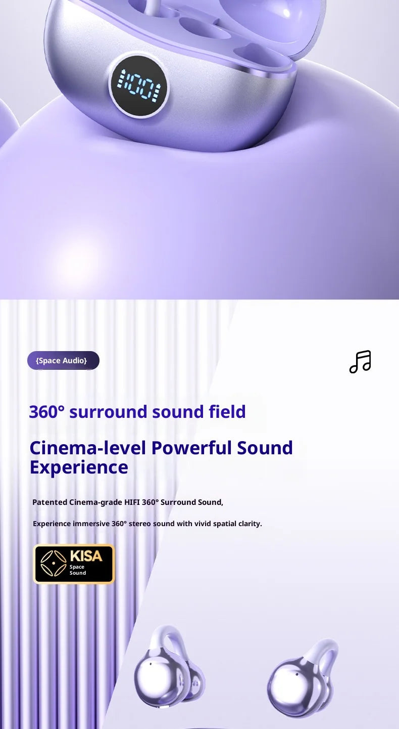 Original SONY Ear clip OWS Wireless Bluetooth Ear Clip Headphones sports Gaming Headset HIFI Surround Sound Earbuds With Mic