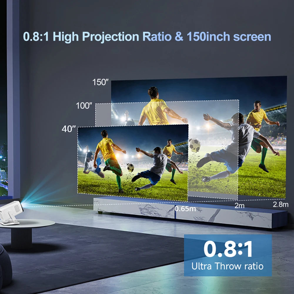 PG310 4K Full HD Projector Android 11 proyector WiFi6 BT5.4 Video Native Beamer Home Theater Movie Outdoor PK hy320 Mini