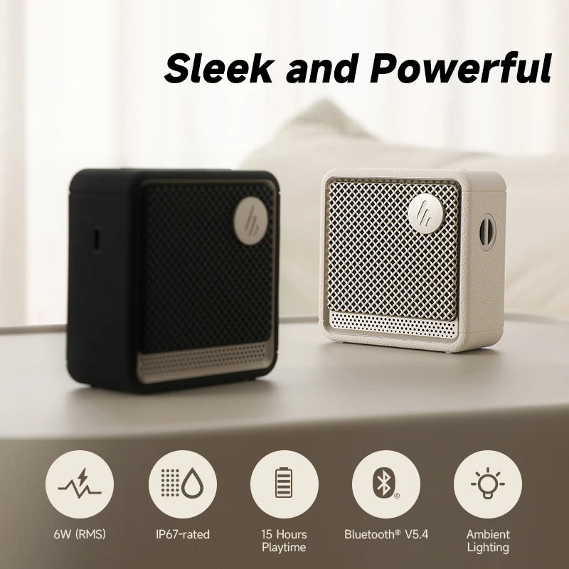 Edifier ES20 Portable Bluetooth Speaker Wireless Speaker IP67 Waterproof Light Effects Outdoor Speakers Deep Bass with Mic