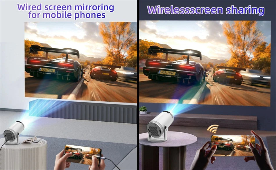 Clearance Sale- KaiAqua FY300 Mini Projector 4K 200ANSI BT5.0 720P Cinema Outdoor Portable Projetor  2000Lumens