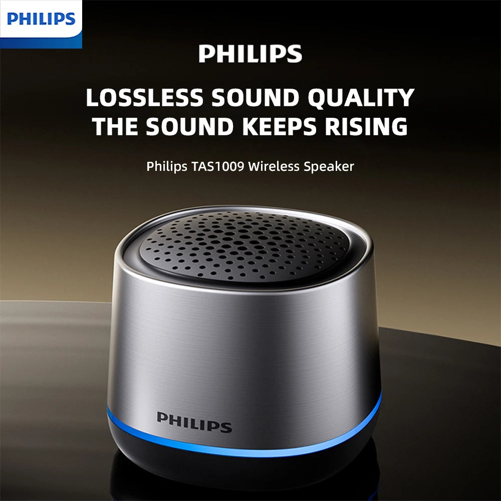 Philips TAS1009 Portable Desktop Wireless Speaker BT5.3 Powerful Sound 1200MAh Battery Life RGB Subwoofer for Outdoors Camping