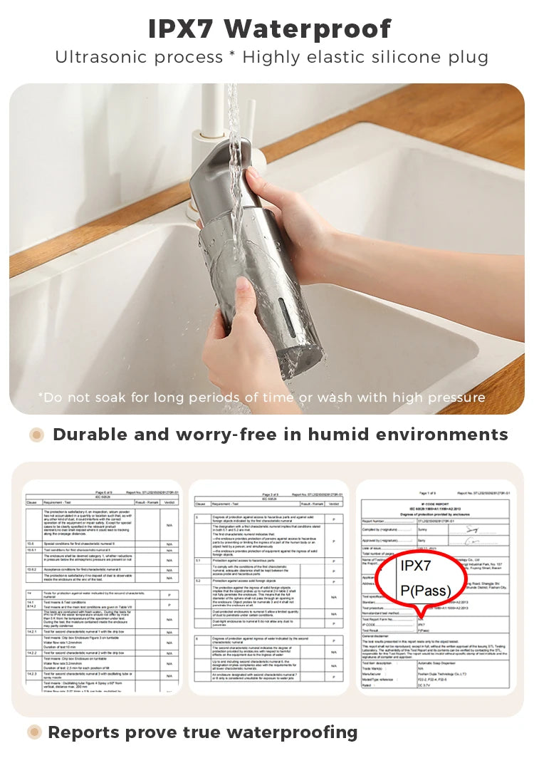 480ml Kitchen Soap Dispenser Automatic Sensor Hand Sanitizer Machine Intelligent Electric Body Wash Soap Dispenser 304 Stainless Steel