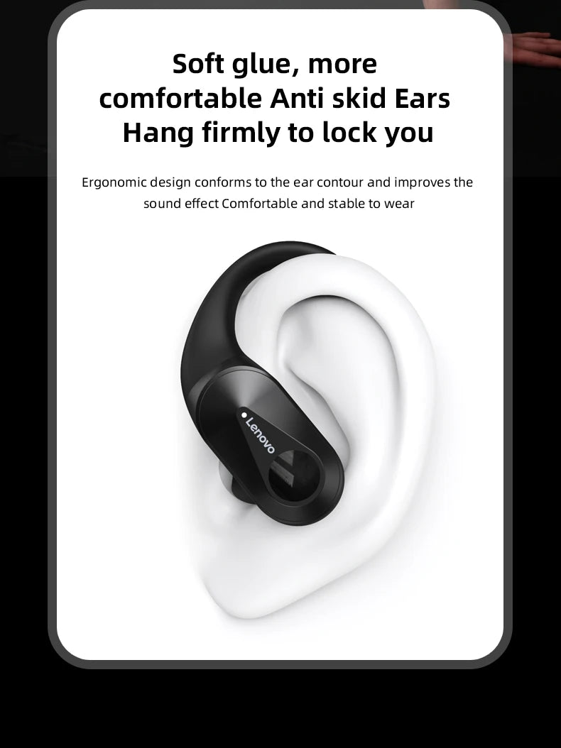 3/5/10PCS Original Lenovo LP75 TWS Sports Headphones Wireless Bluetooth 5.3 EarHook Noise Reduction Gaming Earphone Wholesale