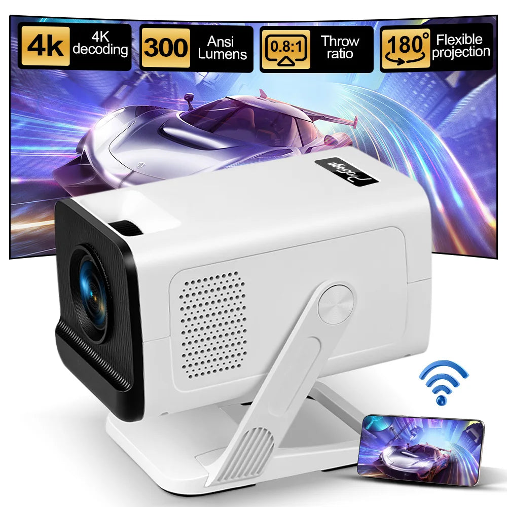 PG310 4K Full HD Projector Android 11 proyector WiFi6 BT5.4 Video Native Beamer Home Theater Movie Outdoor PK hy320 Mini