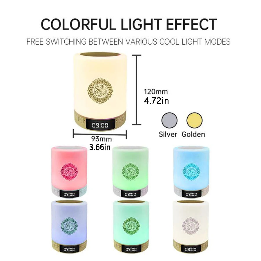 Bright Quran Azan Muslim Koran Bluetooth Speaker Portable Night Light Holy Lamp Sound Box Music Wireless Caixa De Som Bocina Mp3