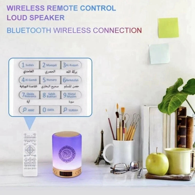 Bright Quran Azan Muslim Koran Bluetooth Speaker Portable Night Light Holy Lamp Sound Box Music Wireless Caixa De Som Bocina Mp3
