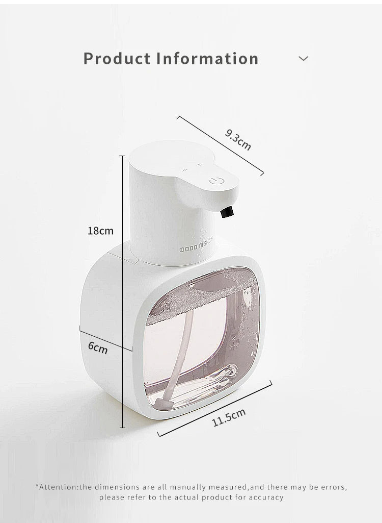 Induction Hand Sanitizer, Automatic Soap Liquid Dispenser, Foam Hand Washing Machine, 400ml Liquid Rechargeable Bathroom Hand Sanitizer