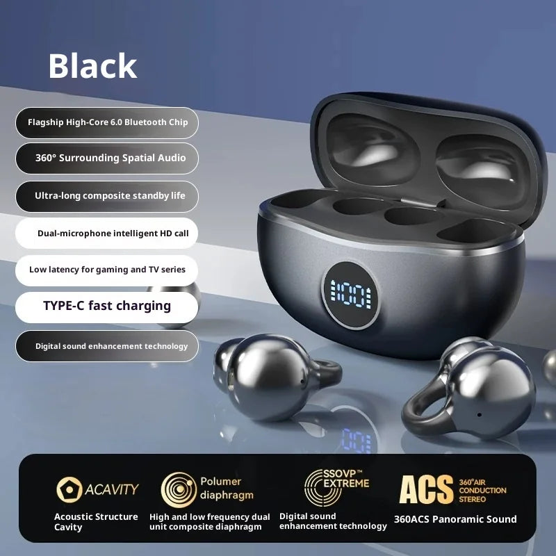 Original SONY Ear clip OWS Wireless Bluetooth Ear Clip Headphones sports Gaming Headset HIFI Surround Sound Earbuds With Mic